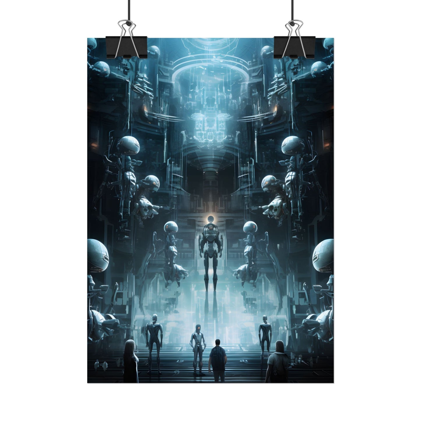Robotic Orchestra: Minimalist Auditorium Scene - Poster