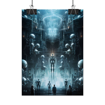 Robotic Orchestra: Minimalist Auditorium Scene - Poster