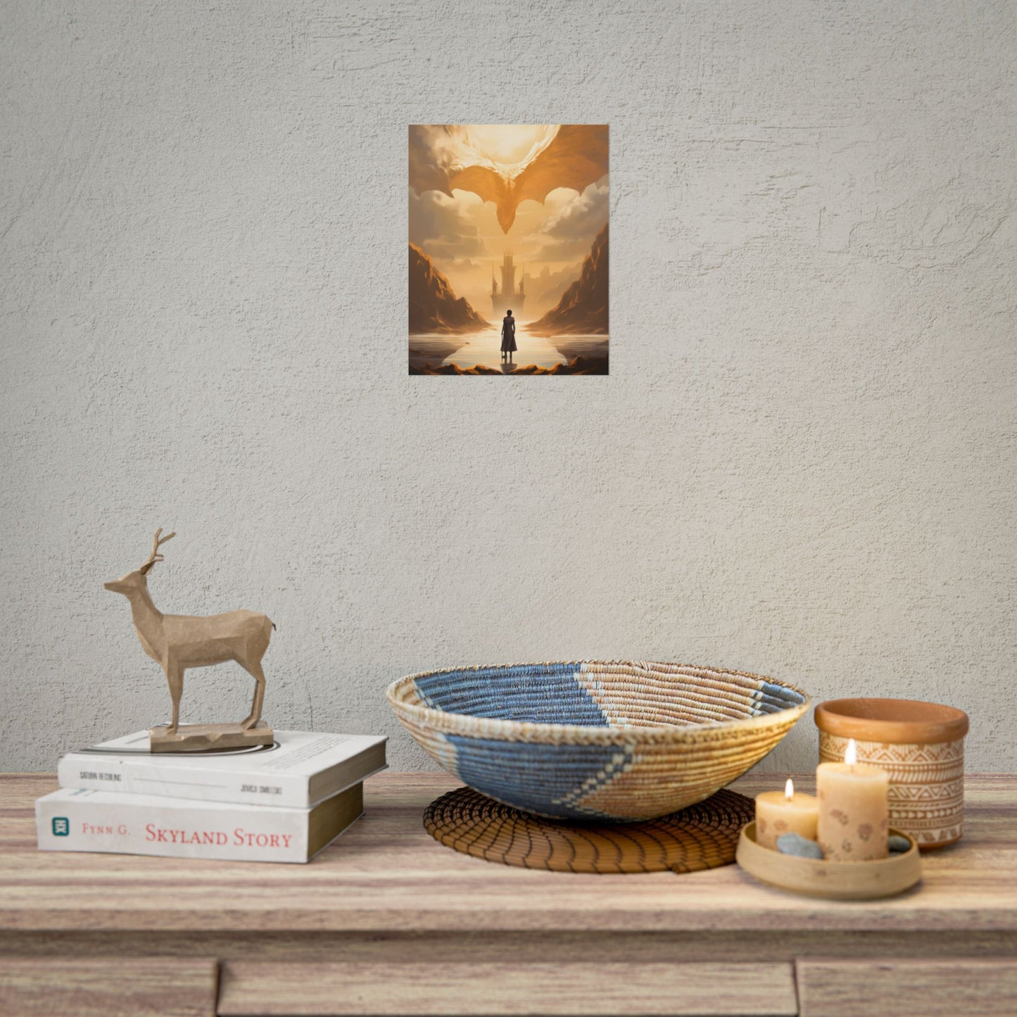 Green Handheld: Close-Up Artwork with Glossy Details - Poster