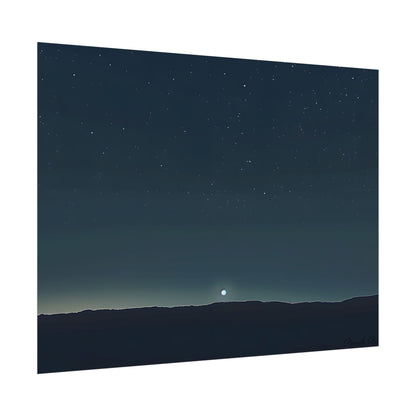 Minimalist Night Sky: Celestial Artwork with Stars and Palette - Poster
