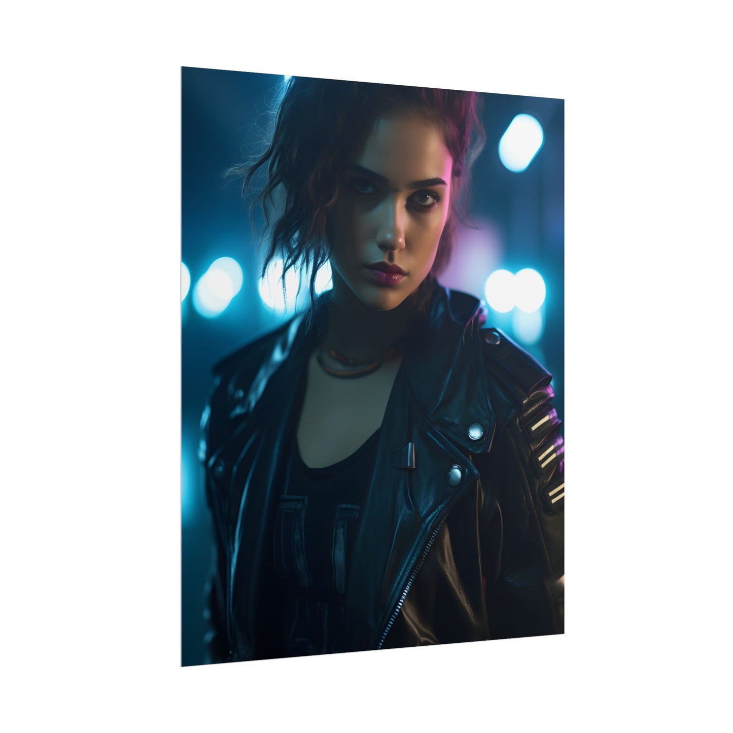Cyberpunk Dark Beauty: Teenage Artwork - Poster
