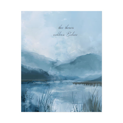 Peaceful Serenade: A Calming Landscape with Inspirational Quote - Poster