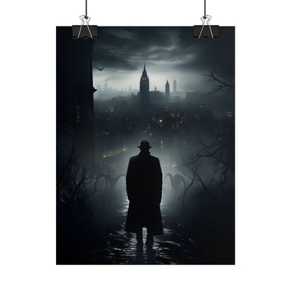 Dark Streets, Hard-Boiled: Urban Fantasy Detective Artwork - Poster