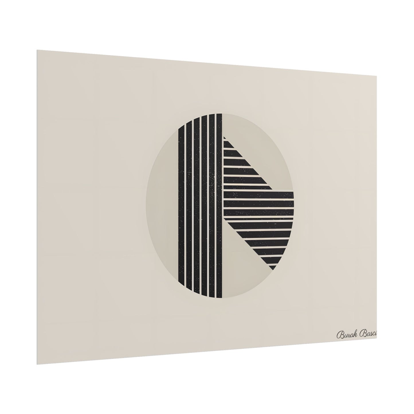 Modern Minimalist Poster: Bold Typography and Geometric Forms - Poster