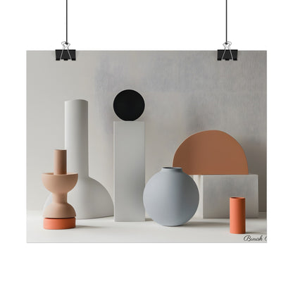 Minimalist Simple Geometric Jewelry: Close-Up View - Poster