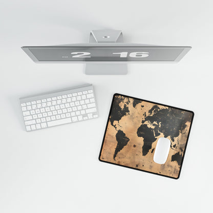 Timeless World Map: Elegant Artwork - Desk Mat