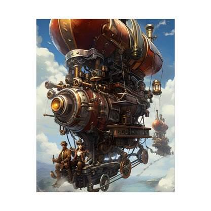 Steam Powered Sky-Liner Thrill Ride: Steampunk Race on Colum - Poster