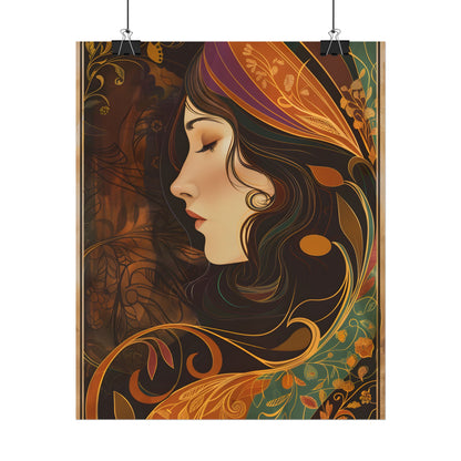 Vintage Art Nouveau Poster: Elegant Design - Poster