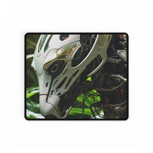 Tranquil Wildlife Sanctuary: AI-Operated Robot in Nature's Harmony - Desk Mat