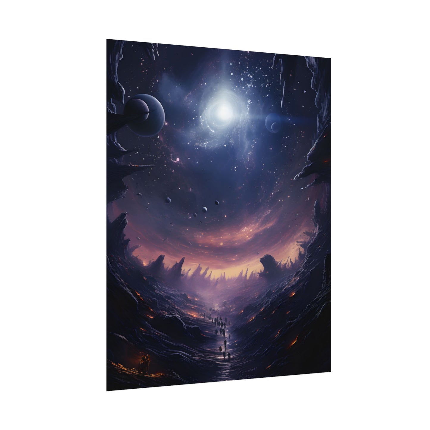 Black Hole Cosmic Art: A Planetary Masterpiece - Poster