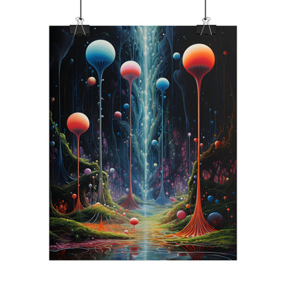 Celestial Dreams: Soft Blue Art Gallery - Poster