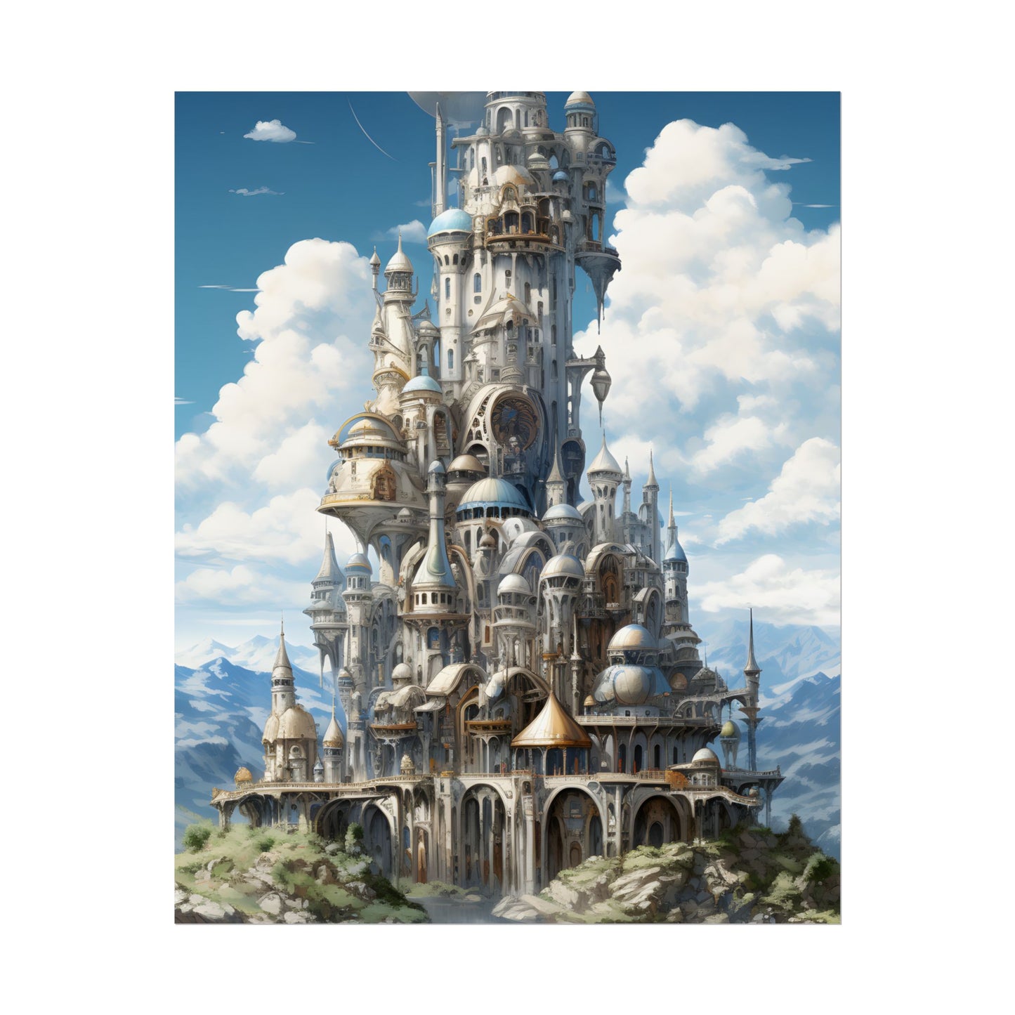 Floating City Columbia 6: Breathtaking Modern Cityscape - Poster