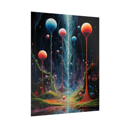 Celestial Dreams: Soft Blue Art Gallery - Poster