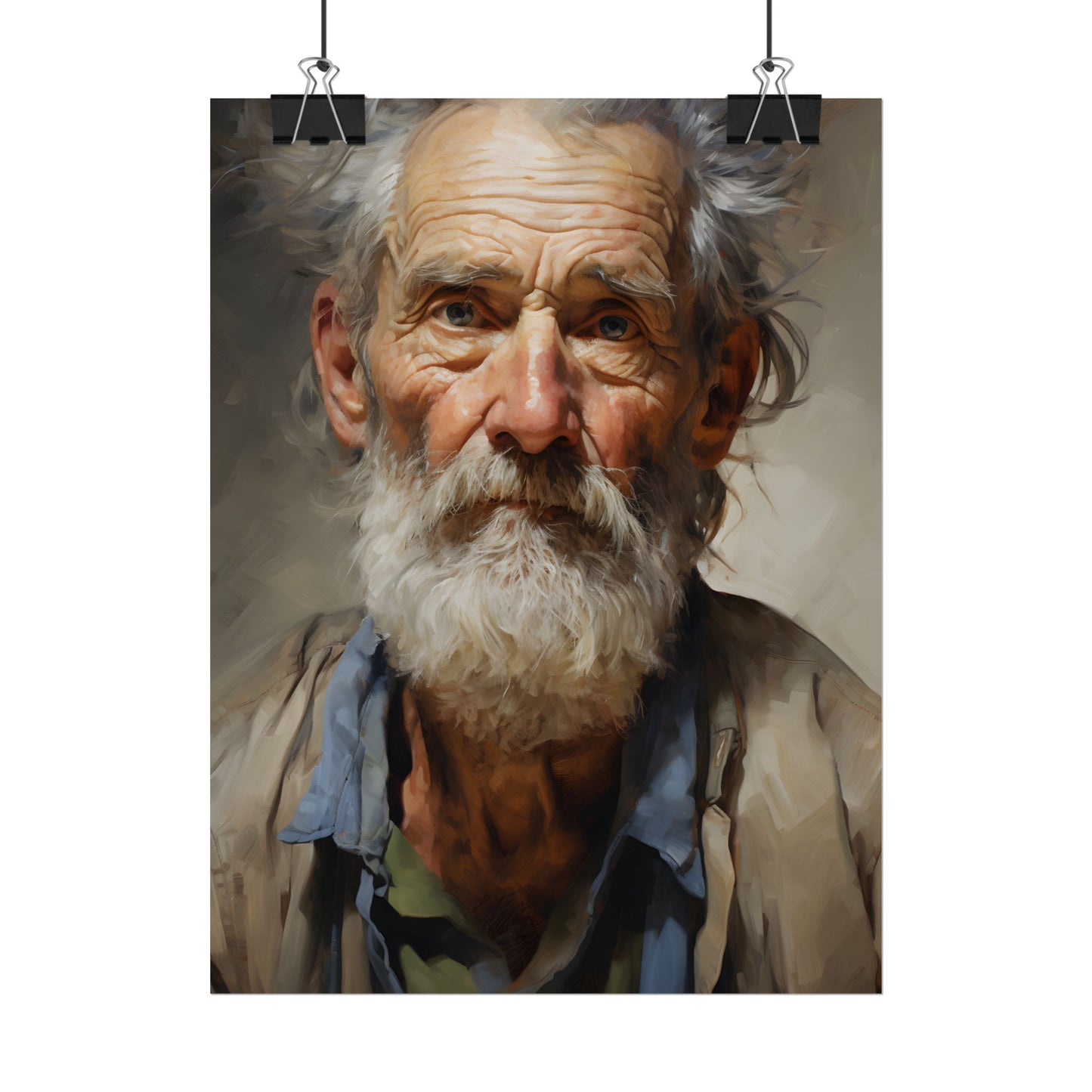 Elderly Wisdom: Portrait of a Timeless Soul - Poster