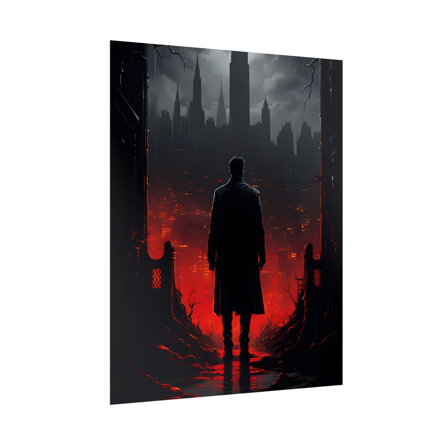 Urban Fantasy Detective: City Streets Mystery Artwork - Poster