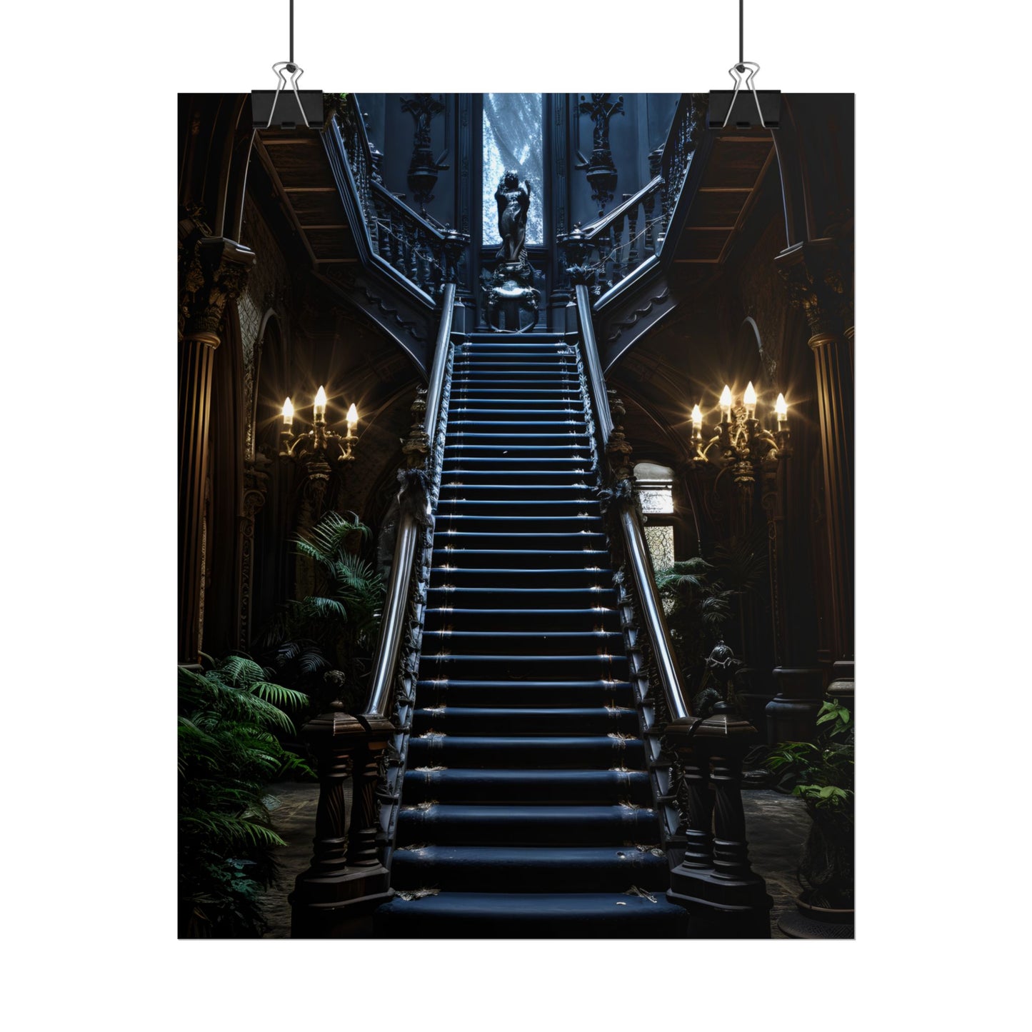 Haunted Victorian Mansion Mystery: Spooky Gothic Artwork - Poster
