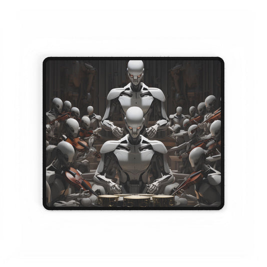Robot Symphony: Sentient Robots in Harmony - Desk Mat