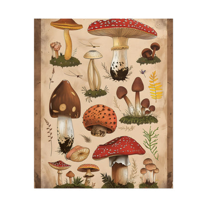 Vibrant Mushroom Species Poster: A Colorful Collection - Poster