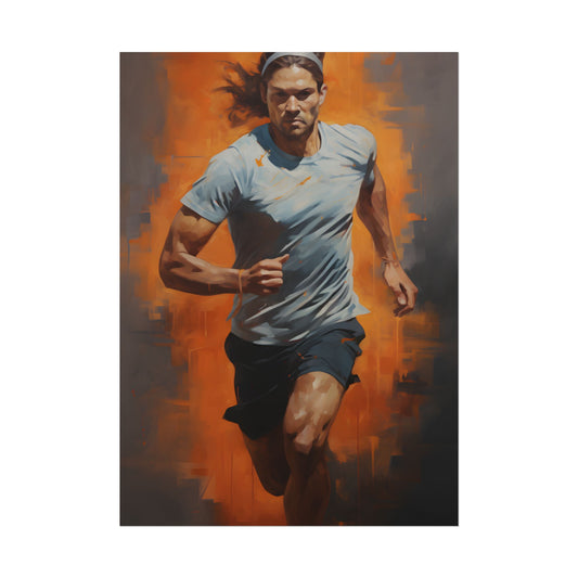 Dedicated Athle: Outdoor Fitness in Action - Artwork - Poster