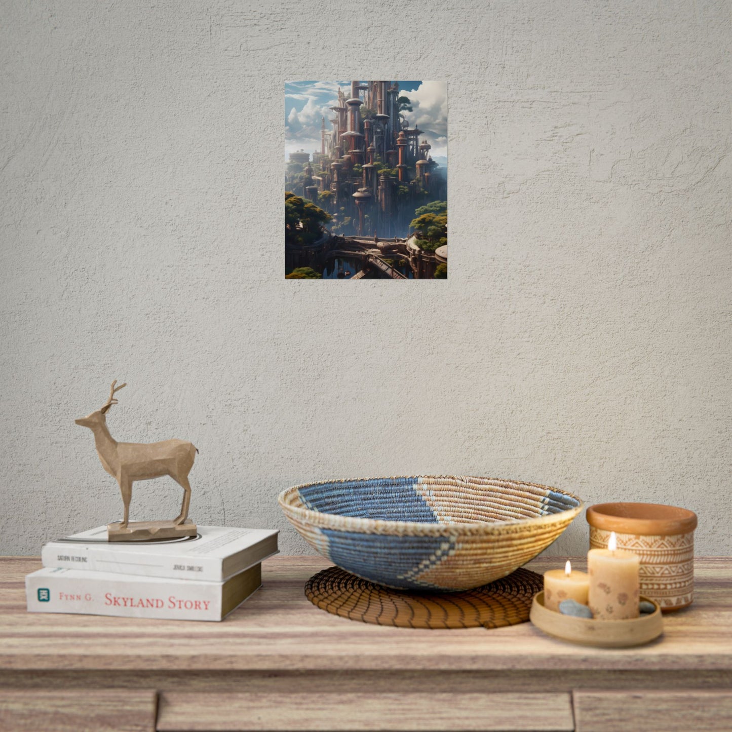 Floating City of Columbia: Breathtaking Modern Urban Landscape - Poster