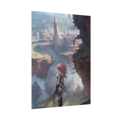 Vibrant Bird in Flight: Anime Style Digital Art - Poster
