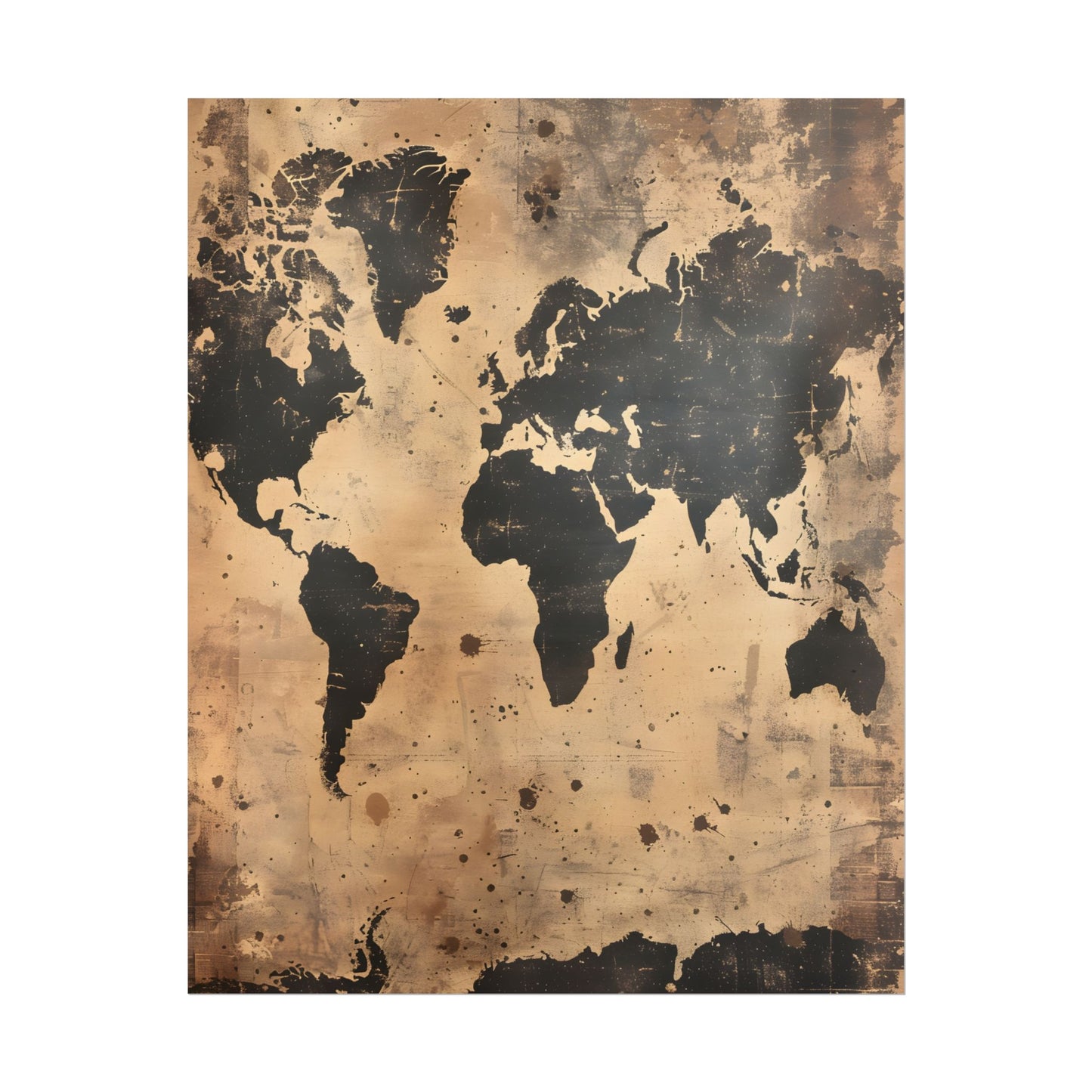 Timeless World Map: Elegant Artwork - Poster