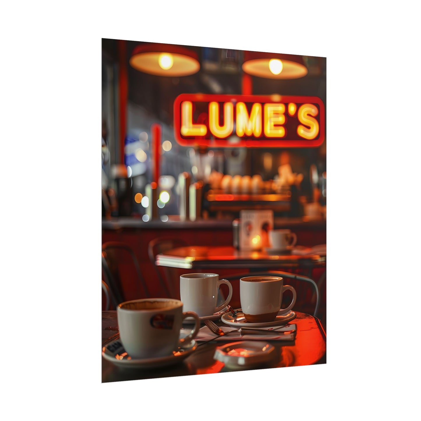 Retro Kitchen Diner: Vintage Artwork from Lukes - Poster