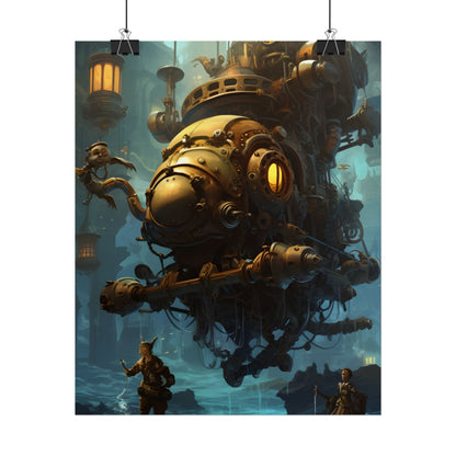 Epic Steampunk Oceanic Adventure: Crew Sets Sail - Poster