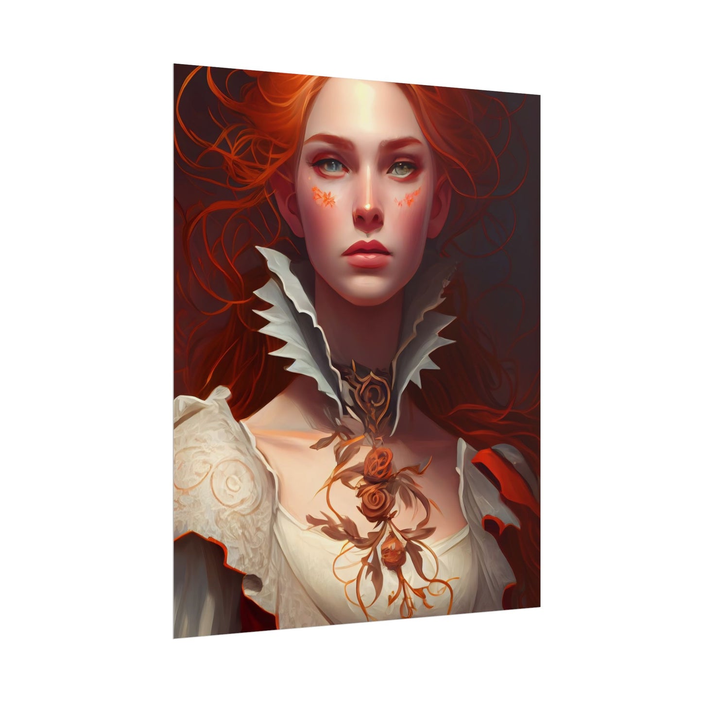 Portrait of a Redhead in Soft Light - Poster