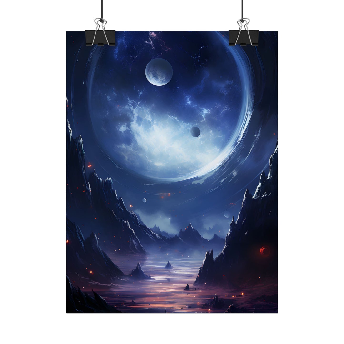 Cosmic Encounter: Black Hole Space Art - Poster