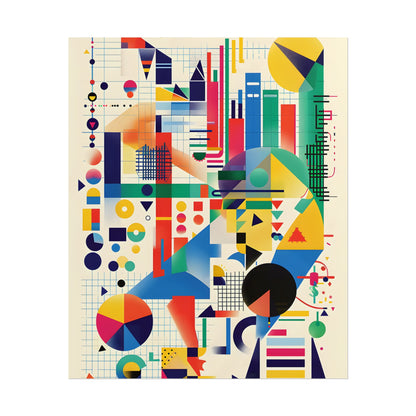 Colorful Educational Artwork: Statistical Illustration - Poster