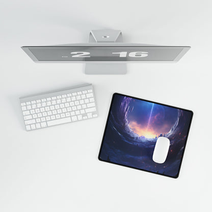 Black Hole Galaxy: Cosmic Digital Artwork - Desk Mat