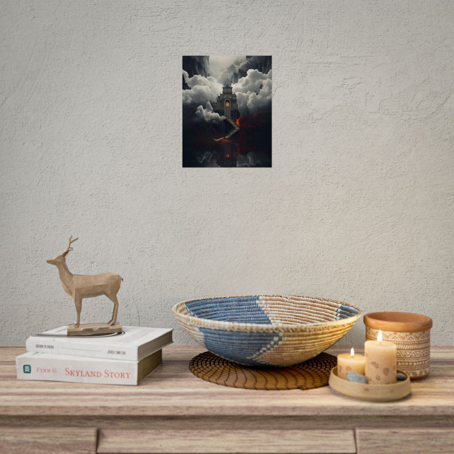 Handheld Message: Personal Artwork in a Small Oval Frame - Poster