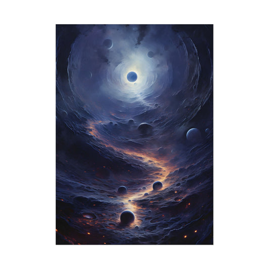 Black Hole Planet: Cosmic Artwork - Poster