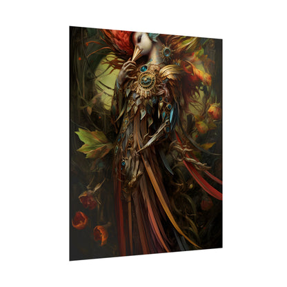Grand Statue of a Majestic Bird in Serene Setting - Poster