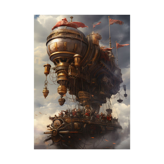 Steampunk Sky-Liner Thriller: 6 Rivals in Epic Race - Poster