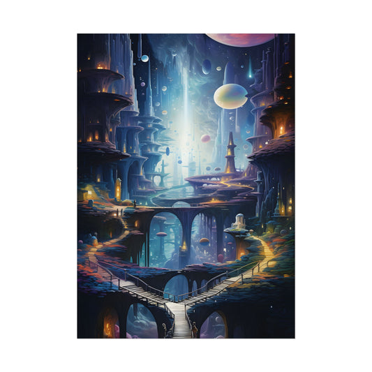 Celestial Art Gallery: Astronomical Scenes - Modern Space Artwork - Poster