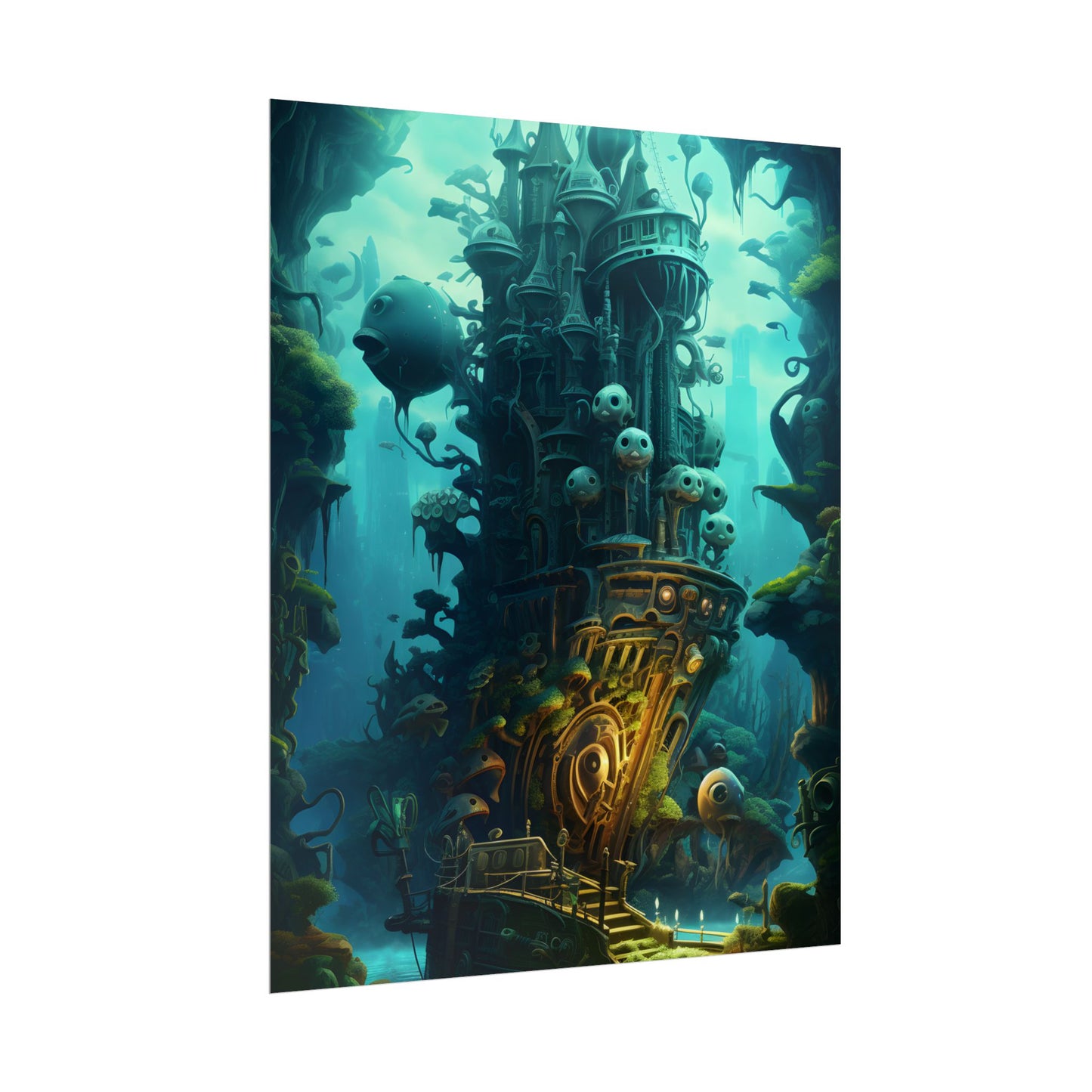 Steampunk Undersea Odyssey: Captain Nemo's Mechanical Voyage - Poster
