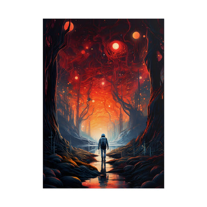 Futuristic Wilderness Explorer: Sci-Fi Adventure Digital Art - Poster
