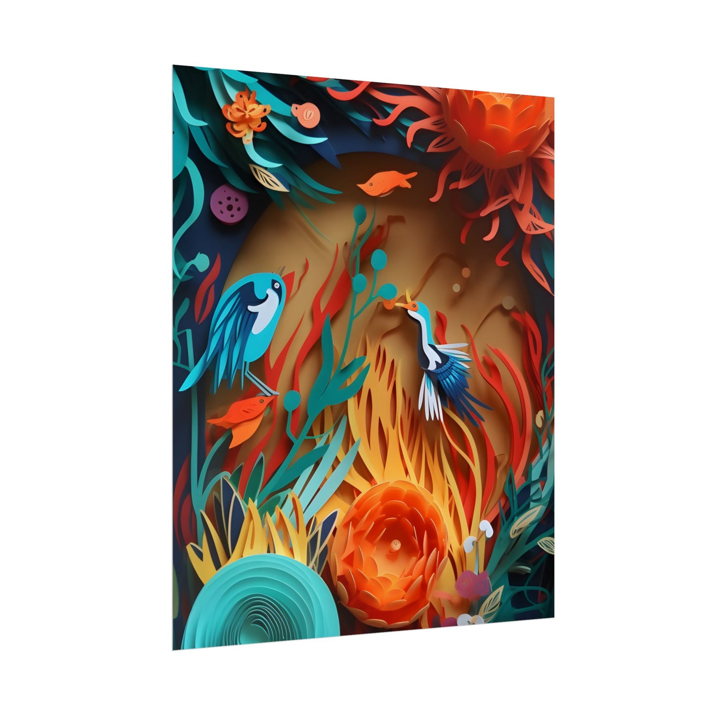 Eye-Catching Paper Quilling Indian Landscape Artwork - Poster