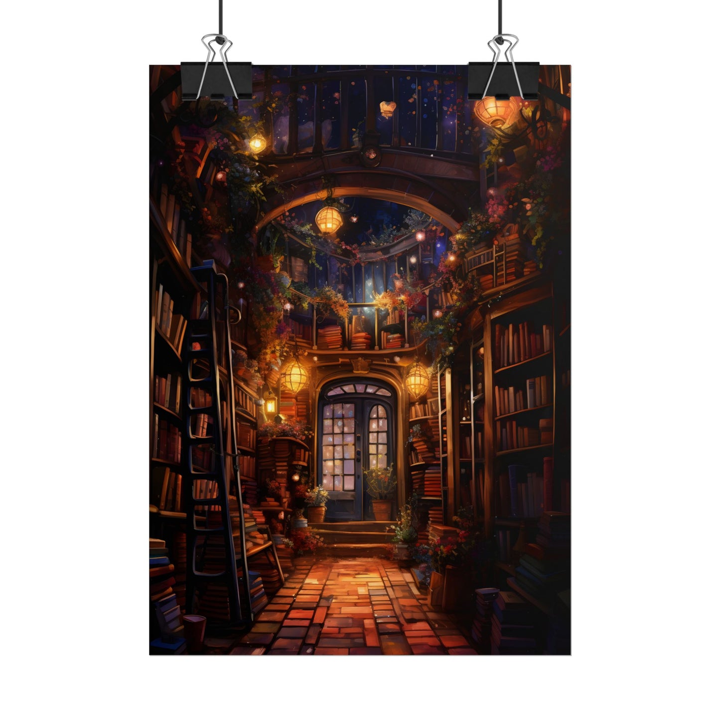 Magical Bookshop: Cozy Charming Bookstore Art - Poster