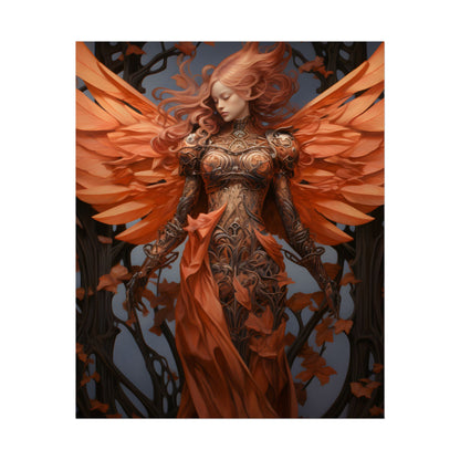 Songbird Guardian: Vibrant Nature Digital Artwork - Poster