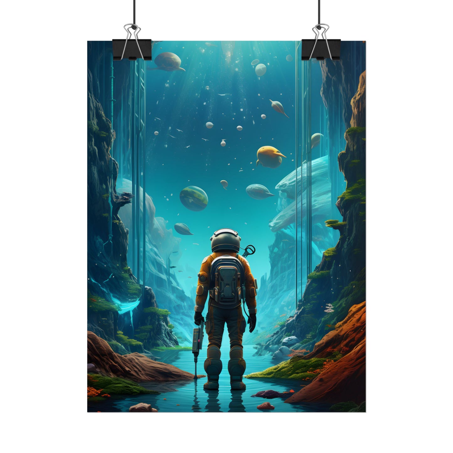 Futuristic Wilderness Explorer: Sci-fi Adventure Artwork - Poster