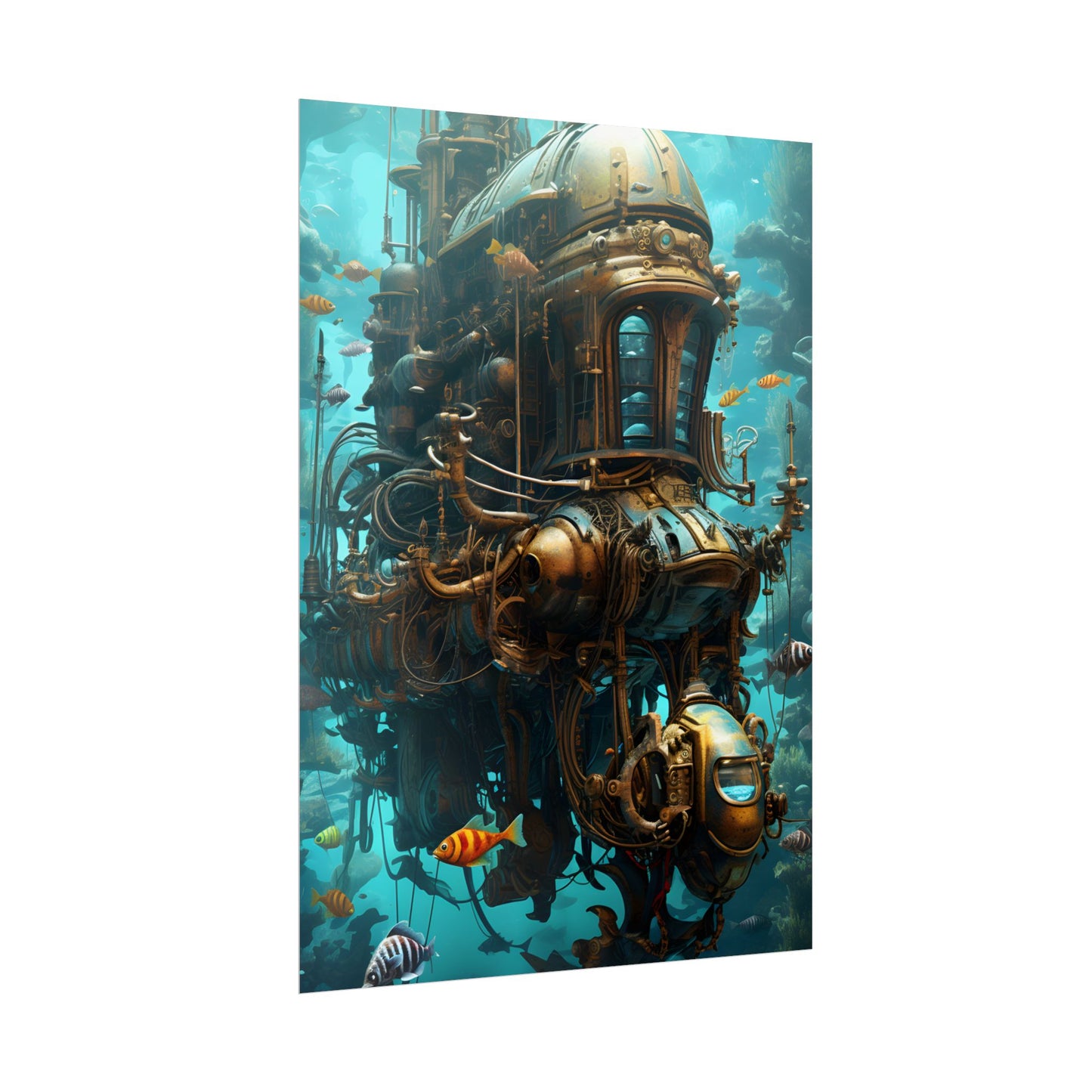 Steampunk Oceanic Adventure: A Crew's Journey Through Time - Poster