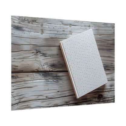 Minimalist Notebook with Embossed Dot Pattern: Unique Stationery Art - Poster