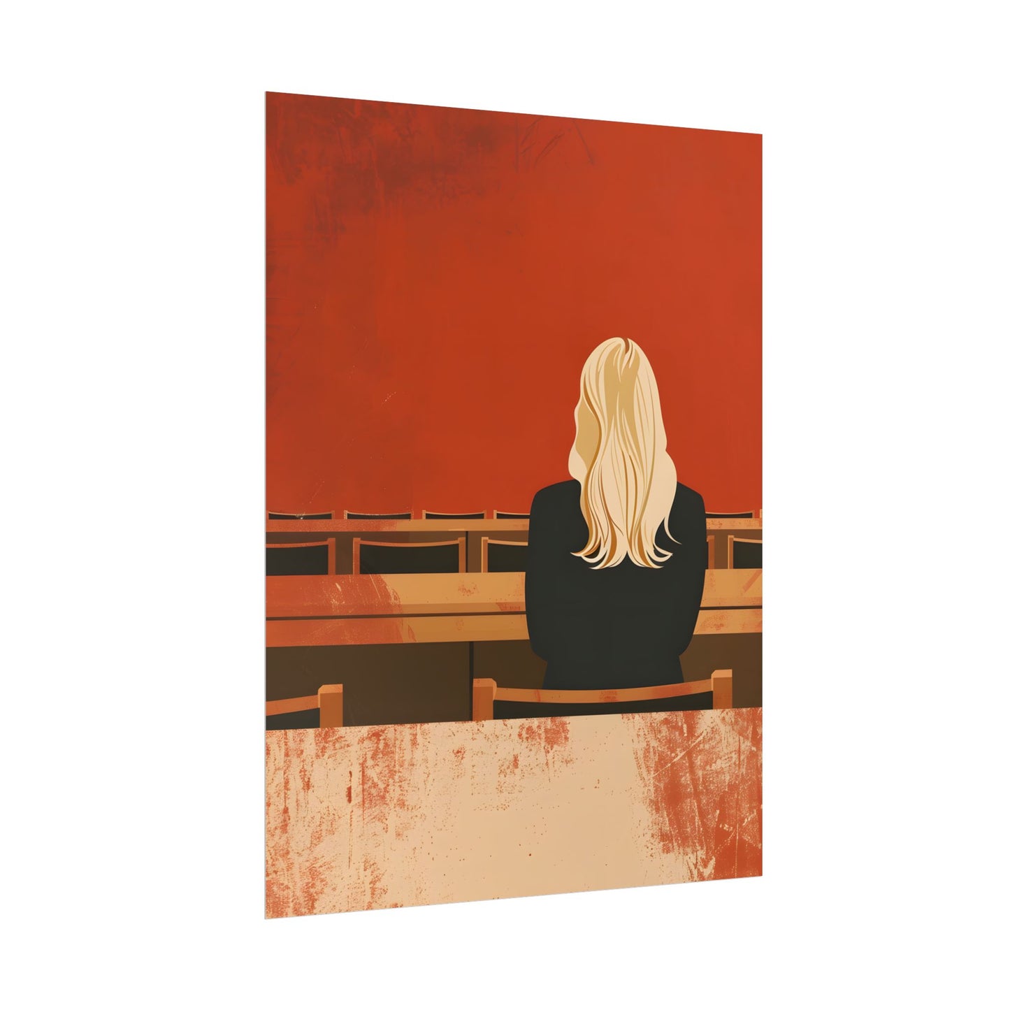 Minimalist Portrait: Blonde Woman in 20[4] Batch Poster Art - Poster