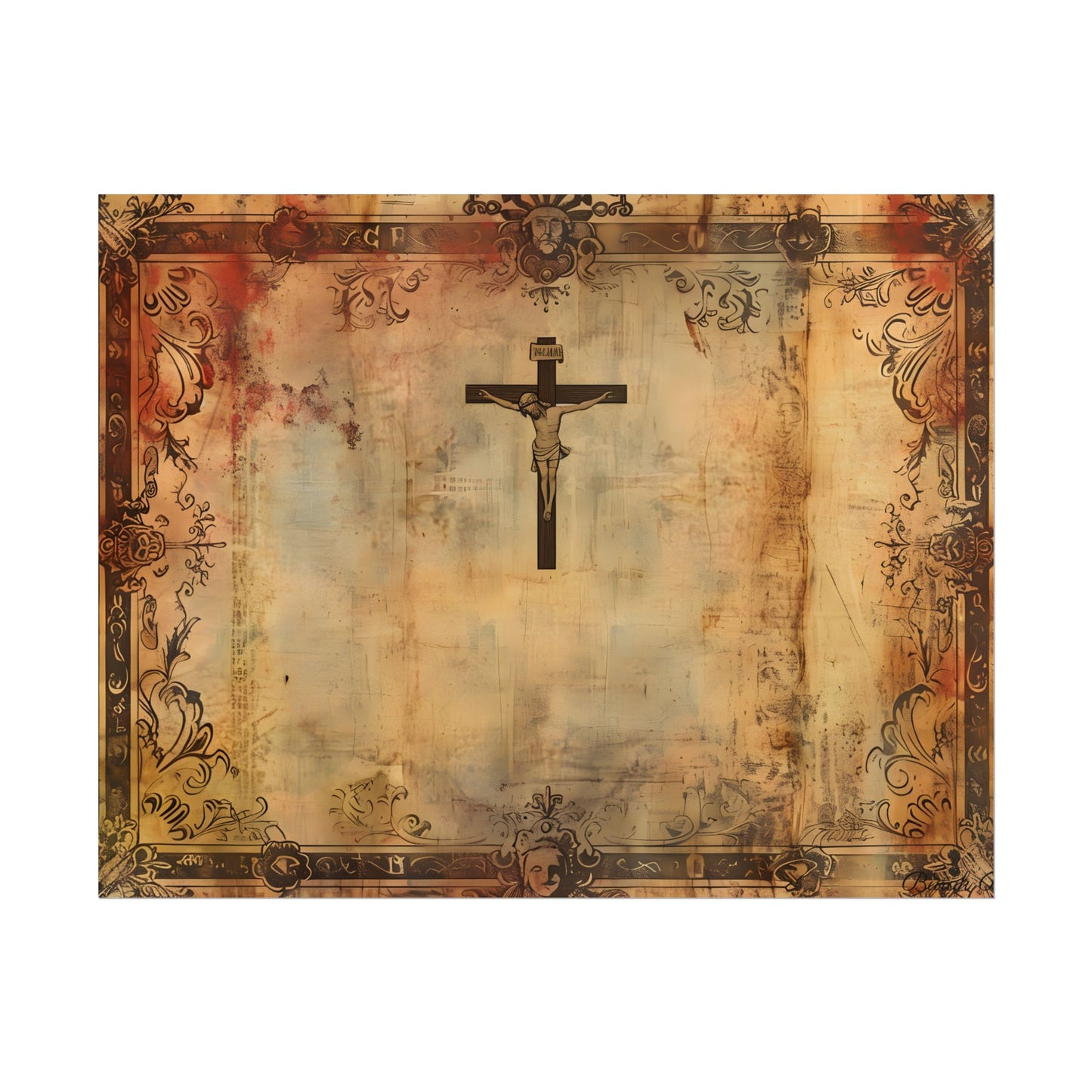 Vintage Biblical Art Print: A Historical Scene - Poster