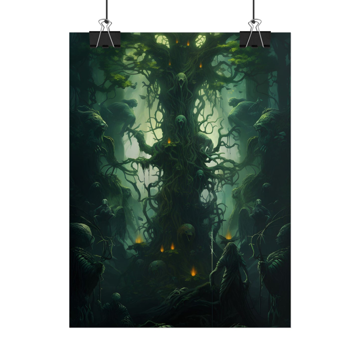 Mystical Forest Guardians: Ancient Tree Spirits Unite - Poster