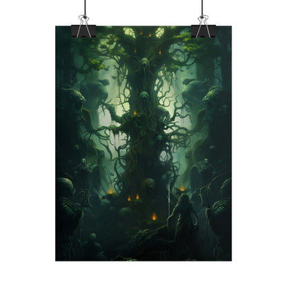 Mystical Forest Guardians: Ancient Tree Spirits Unite - Poster