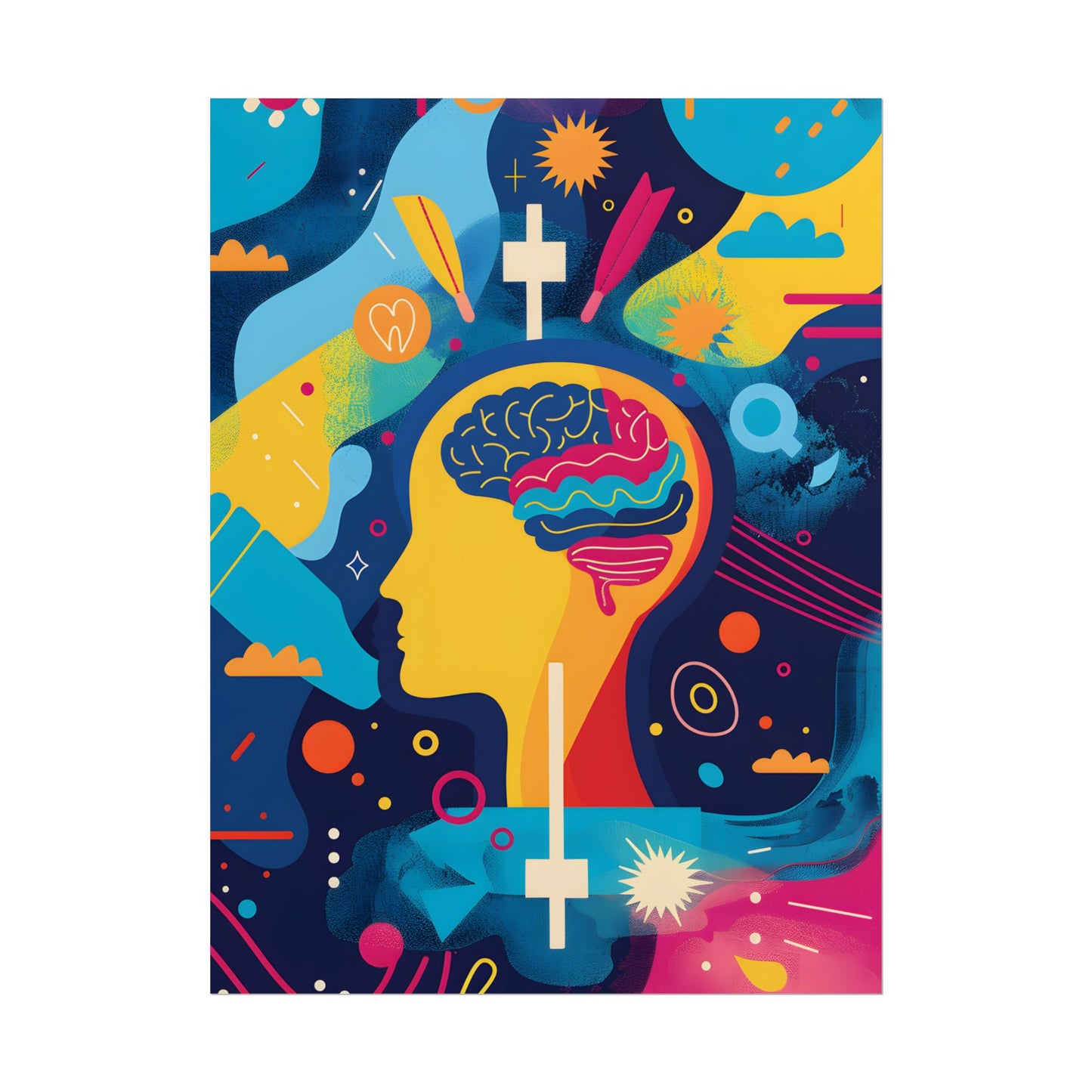 Vibrant Growth Mindset: Inspirational Quote on a Colorful Background - Poster